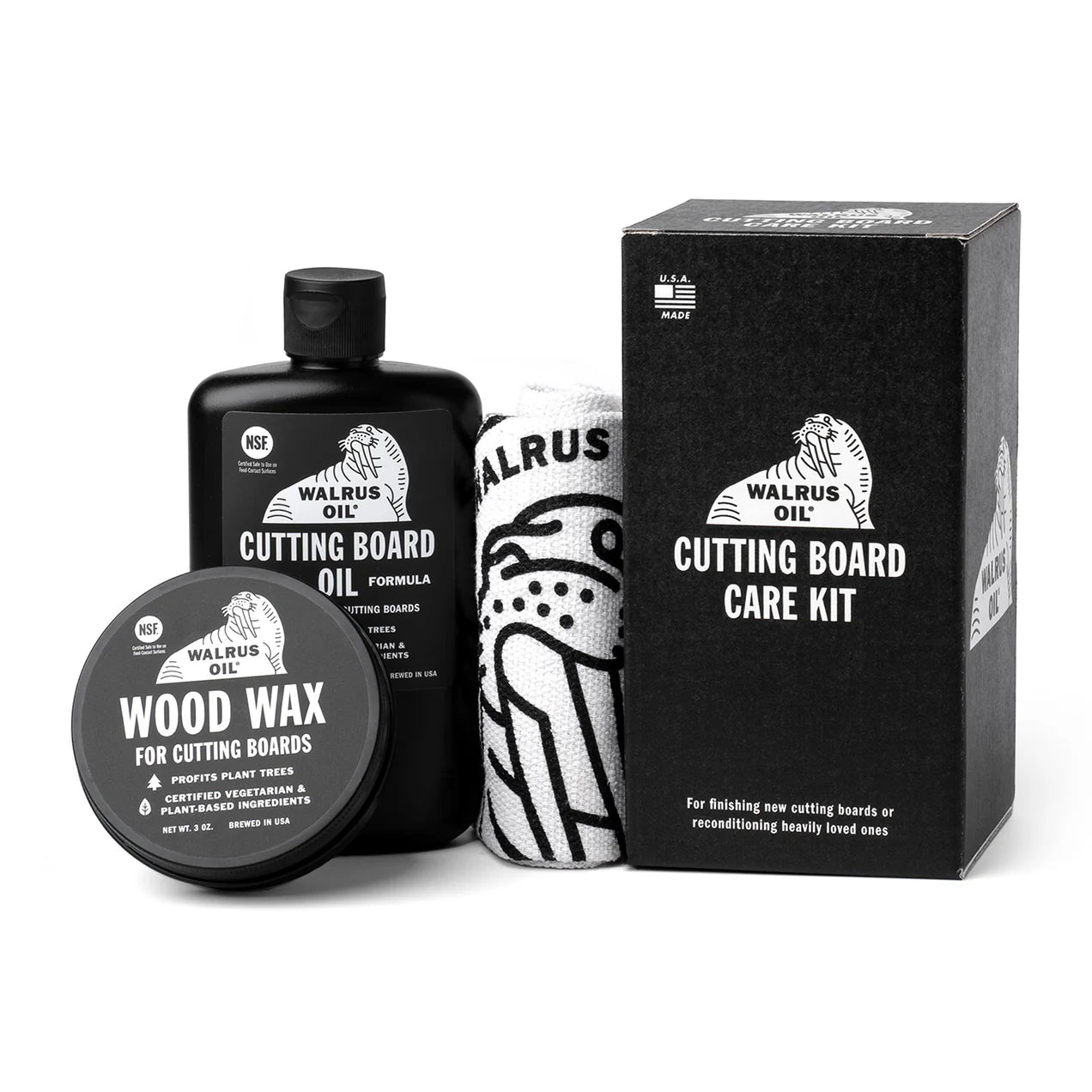 Cutting Board Care Kit - Walrus Oil