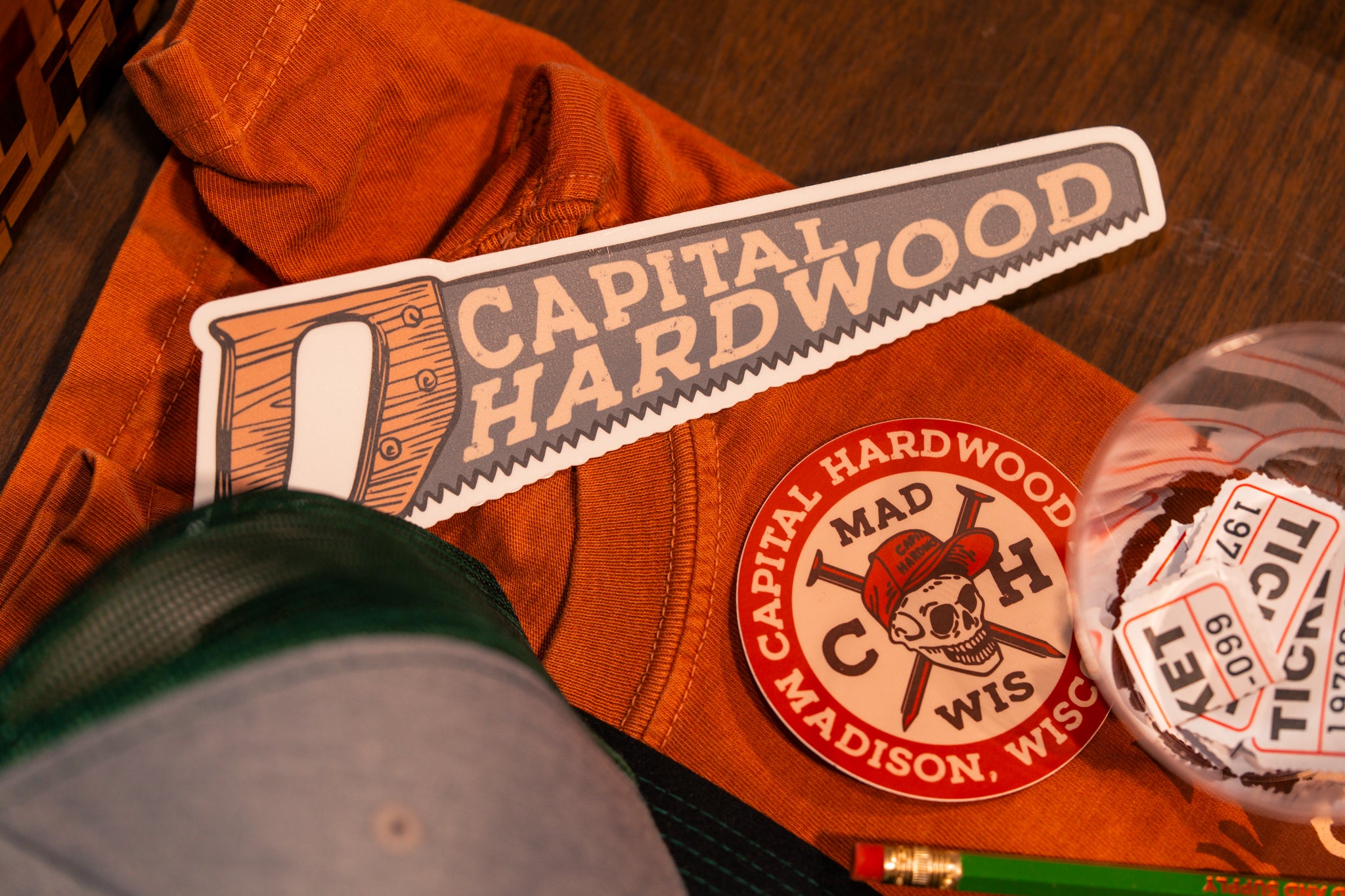 Capital Hardwood Stickers and Merch